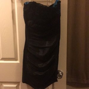 Gently worn black dress with blue on top